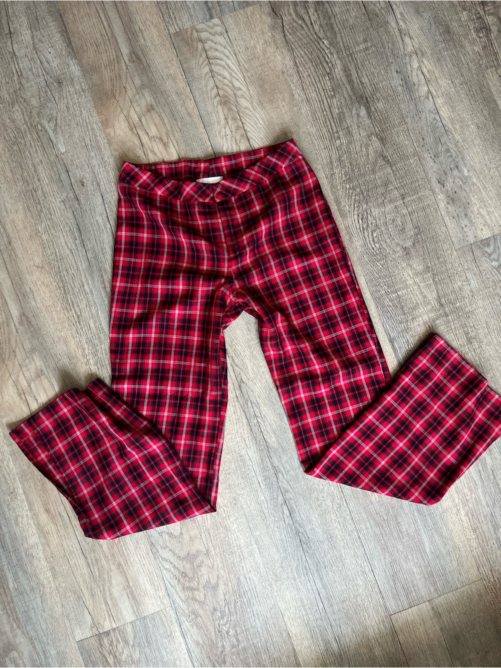 90s Punk A. Byer Red Plaid Trousers